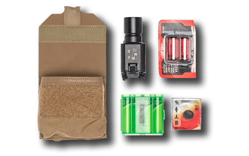 Back-up Supplies such as batteries, lights, and more