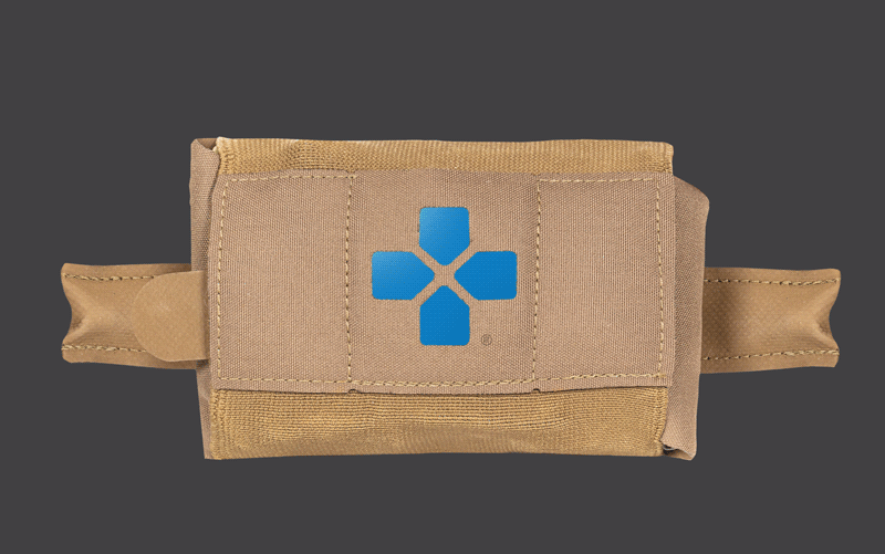 Midical Signal Indicators, medical Cross symbol, on pouch colors shown in Blue, Black, Reflective