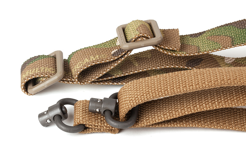 Attachment Methods for a Vickers One Sling: Push button or choose your own Hardware