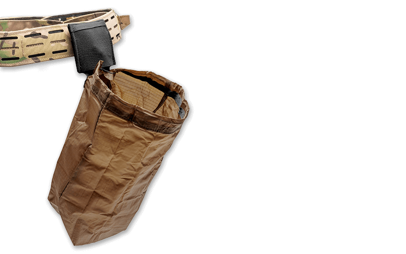Dump Pouch attched to a MOLLE system