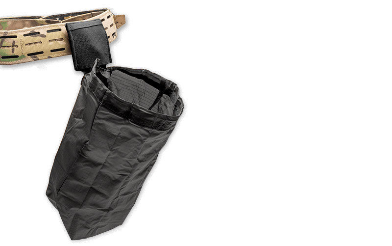 Dump Pouch attched to a MOLLE system
