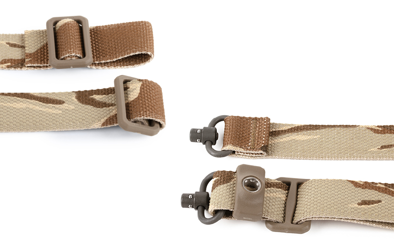 Hardware options for the Limited Edition Desert Tiger Stripe Sling